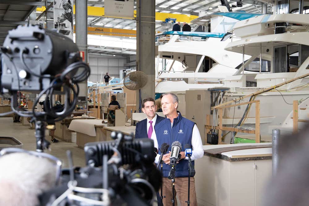 Queensland’s Treasurer praises the export success story of Riviera