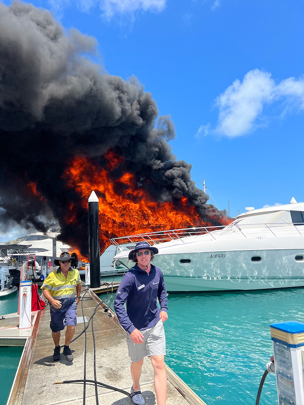 hamilton island superyacht fire