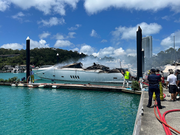 hamilton island superyacht fire