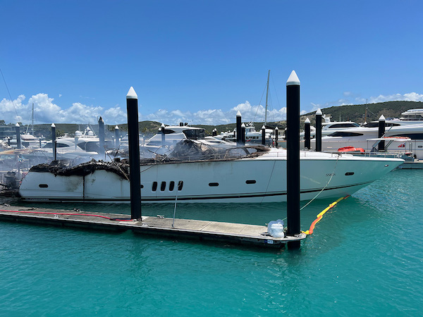 hamilton island superyacht fire